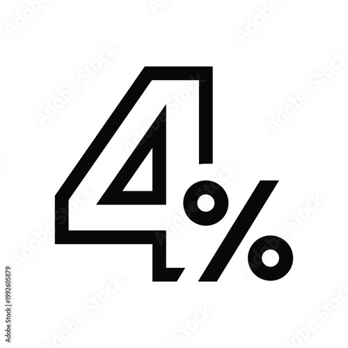 4 percent discount number in linear outline style