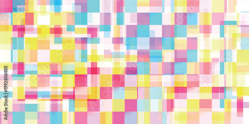 Vibrant Abstract Mosaic Pattern of Colorful Rectangles