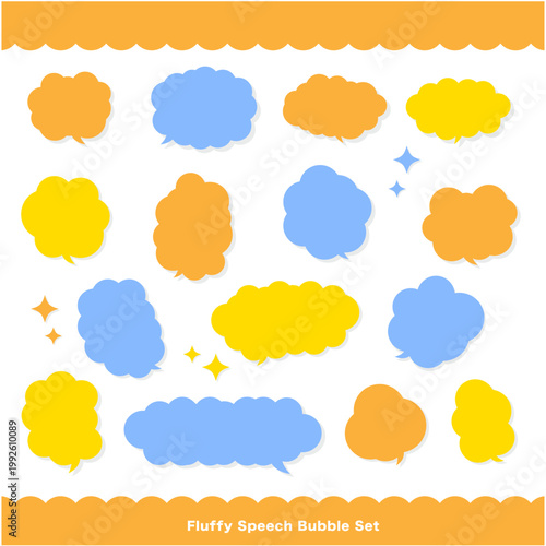 もこもこ吹き出しセット