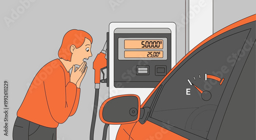 Fuel Price Shock: Person Stunned by Soaring Transportation Costs