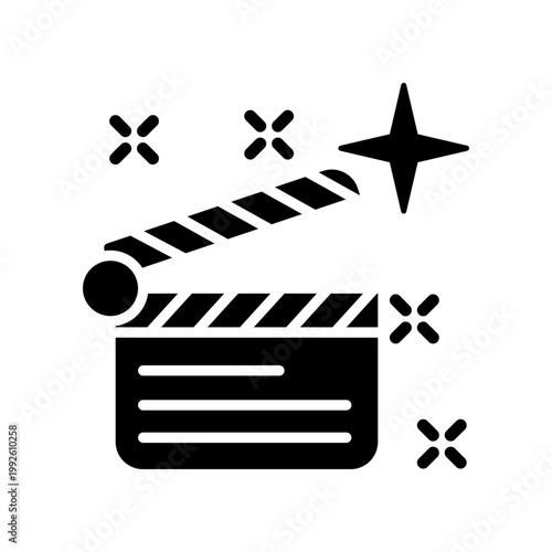 Clapper Film icon design template