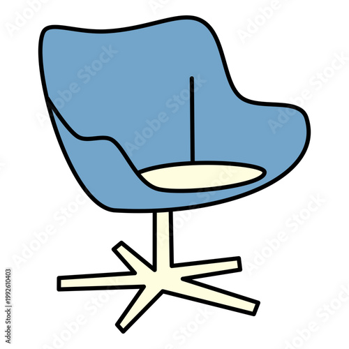 Contemporary Blue Lounge Seat