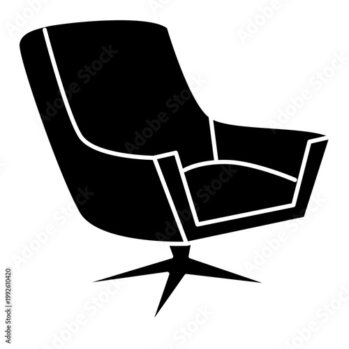Modern Swivel Chair Silhouette