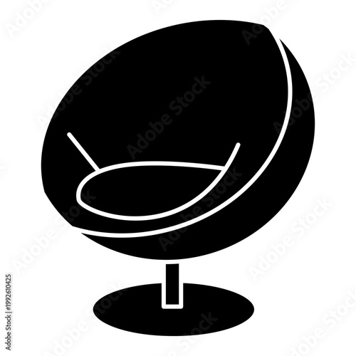 Round Lounge Chair Silhouette