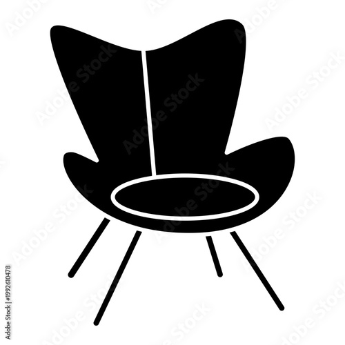 Mid Century Chair Silhouette