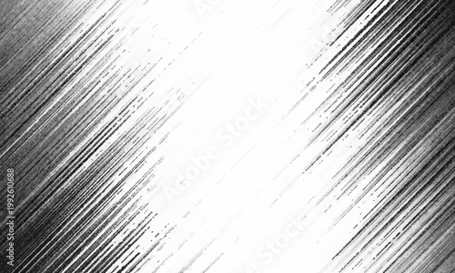 スピード感のあるモノクロの斜線背景素材：疾走感とデジタルノイズの抽象的グラフィック