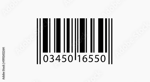 A close-up view of a barcode with numbers on a white background shows a scan