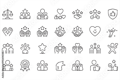 User Review Experience Satisfaction Rating Icon Collection