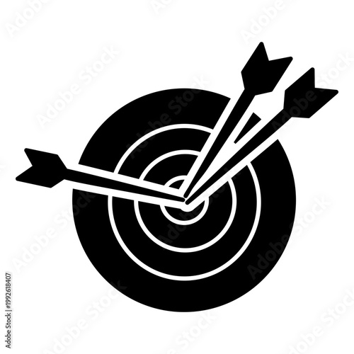 Archery Target With Two Arrows