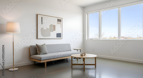 Modern living room interior design.