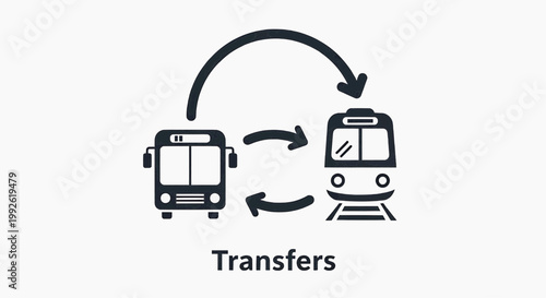 Public Transportation Transfer Icon