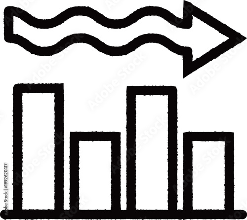 Bar Graph -2- Parallel -2, isolated on white background