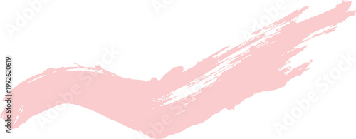 Pink brush stroke art design element isolated on transparent background