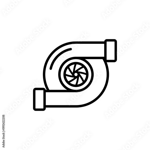 Automotive Turbocharger Performance Icon
