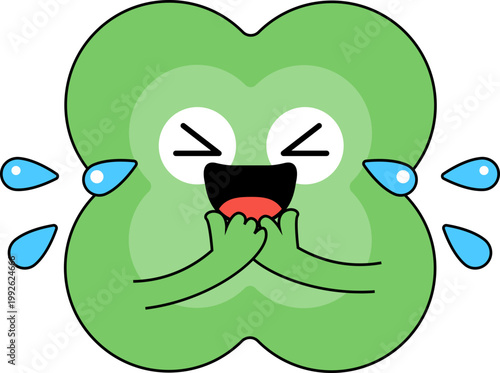 웃고 있는 네잎 크로버