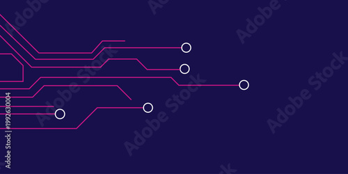 Abstract Technology Circuit Lines Background with Neon Gradient Digital Network Futuristic Tech Design for Business Data AI Cyber Security Concept