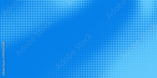 Blue comic pop-art halftone background vector illustration