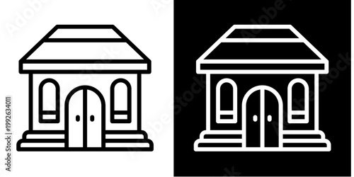 House Icon Set White Style Collection