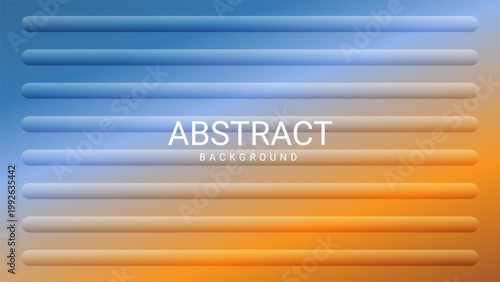 A vibrant abstract background with a gradient of blue and orange hues and horizontal lines