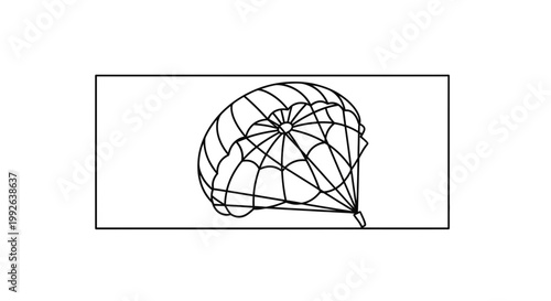 Parachute Open, Ready for Descent, Illustration