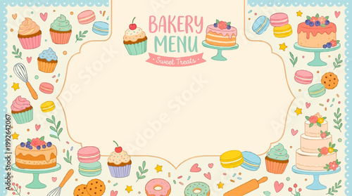 Sweet Treats Bakery Menu Template: Delicious Desserts & Pastries