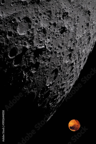 Принти на полотні moon/Mars