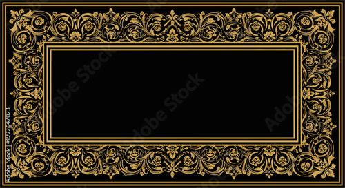 Ornate Gold Decorative Border Frame.