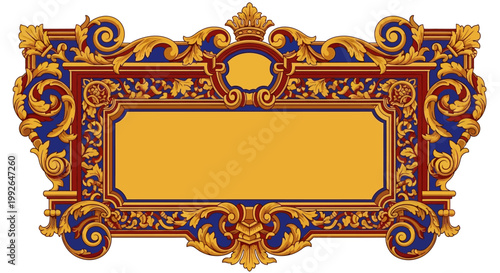 Ornate Gold Decorative Border Frame.