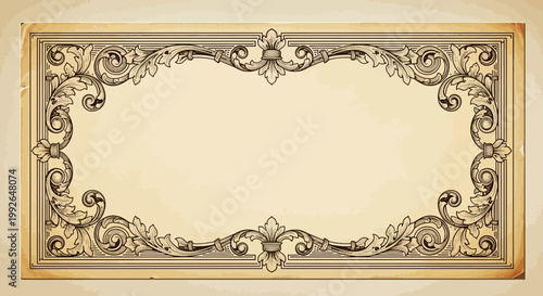 Ornate Gold Frame Border Decoration.