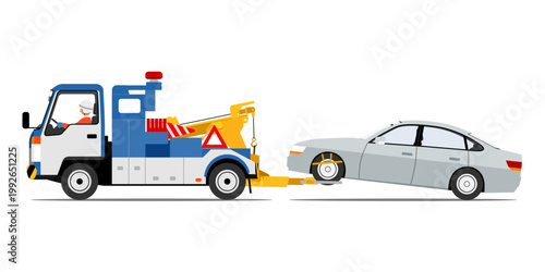 Tow truck+Car_One angle_01B
