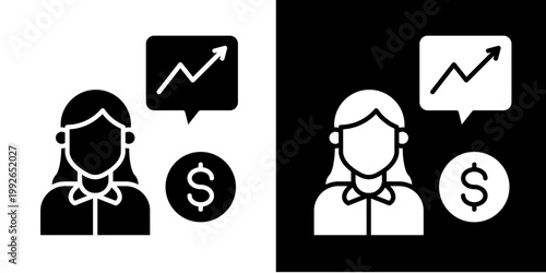 Advisory Services  Icon Set White Glyph Style Collection 