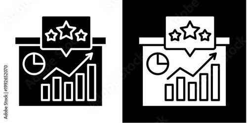 Business Plan Review  Icon Set White Glyph Style Collection 