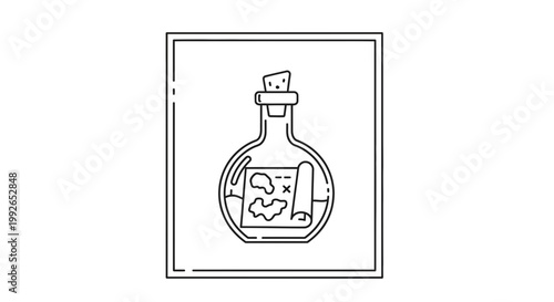 Treasure Map in a Bottle Icon