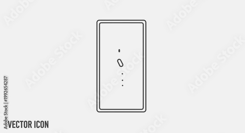 Vector icon of a smart speaker with a minimalist design and clean lines on a white background.