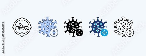 Viral Infection Multiple Icon Illustration Vector