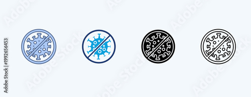 Infection Control Multiple Icon Illustration Vector