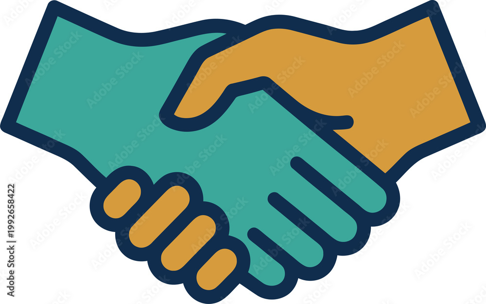 Obraz premium A handshake between two people in a business partnership or agreement