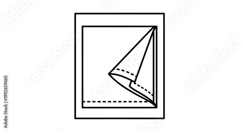 Origami paper folding instruction diagram, simple fold, step by step guide, creative hobby