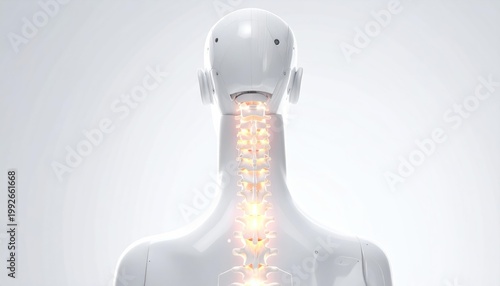 Human Spine Anatomy Model with Vertebrae.