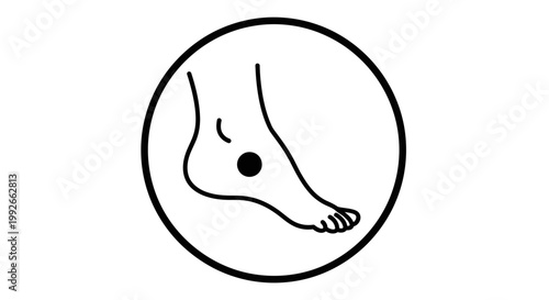 Acupuncture point on human foot sole, traditional chinese medicine, health concept