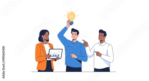 Business people having an idea together.