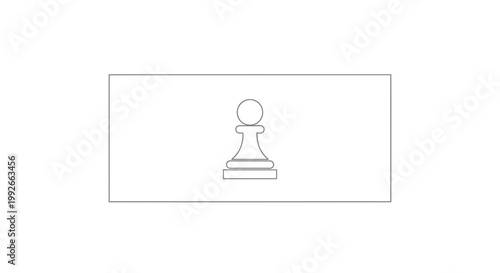 Simple outline drawing of a chess pawn on a white background