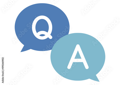 Q&Aアイコン　よくあるご質問　フキダシ　ベクター
