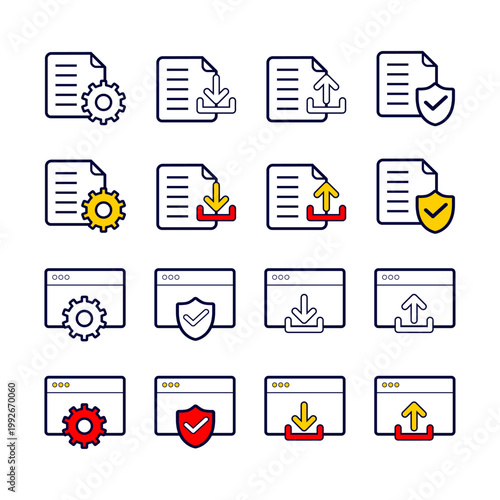 Web Browser and Document Action Icons Collection