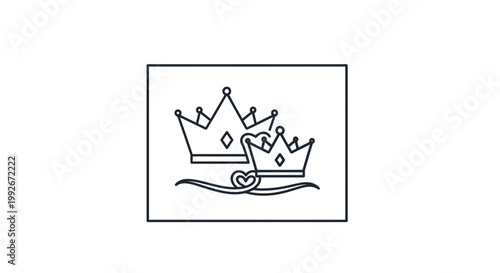 Royal Crowns Emblematic Icon, Symbol of Royalty, Power, and Luxury