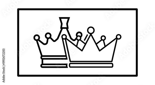 Royal Crowns Icon Set: Regal Symbols of Power, Luxury, and Royalty