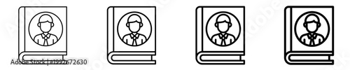 Book  Icon Set Different Style Collection