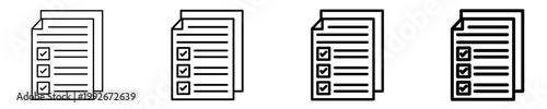Check List  Icon Set Different Style Collection