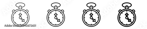 Stopwatch  Icon Set Different Style Collection