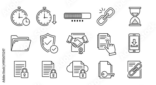 Security icons for data protection.